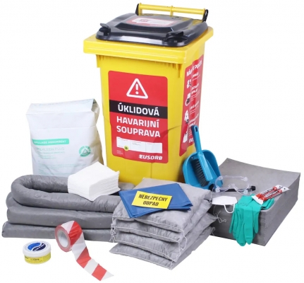 Kit de urgenta EuSORB pentru scurgeri, universal, capacitate absorbtie 93 l